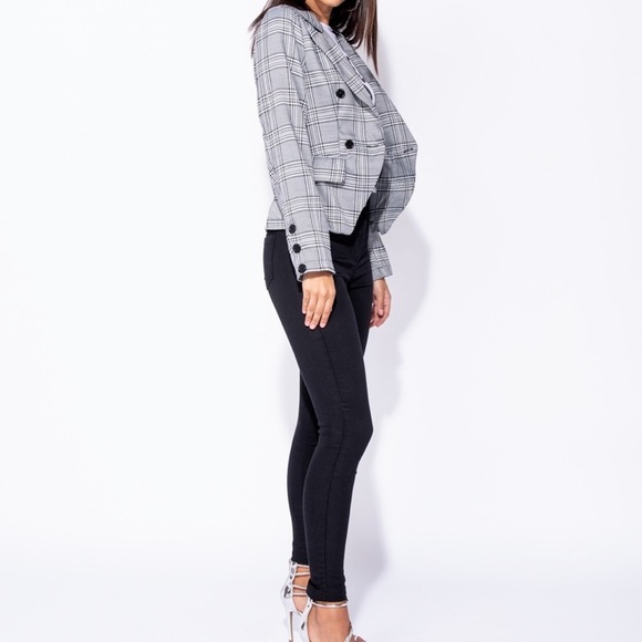 1 LEFT! Cassie Double Breasted Cropped Jacket - Picture 4 of 8